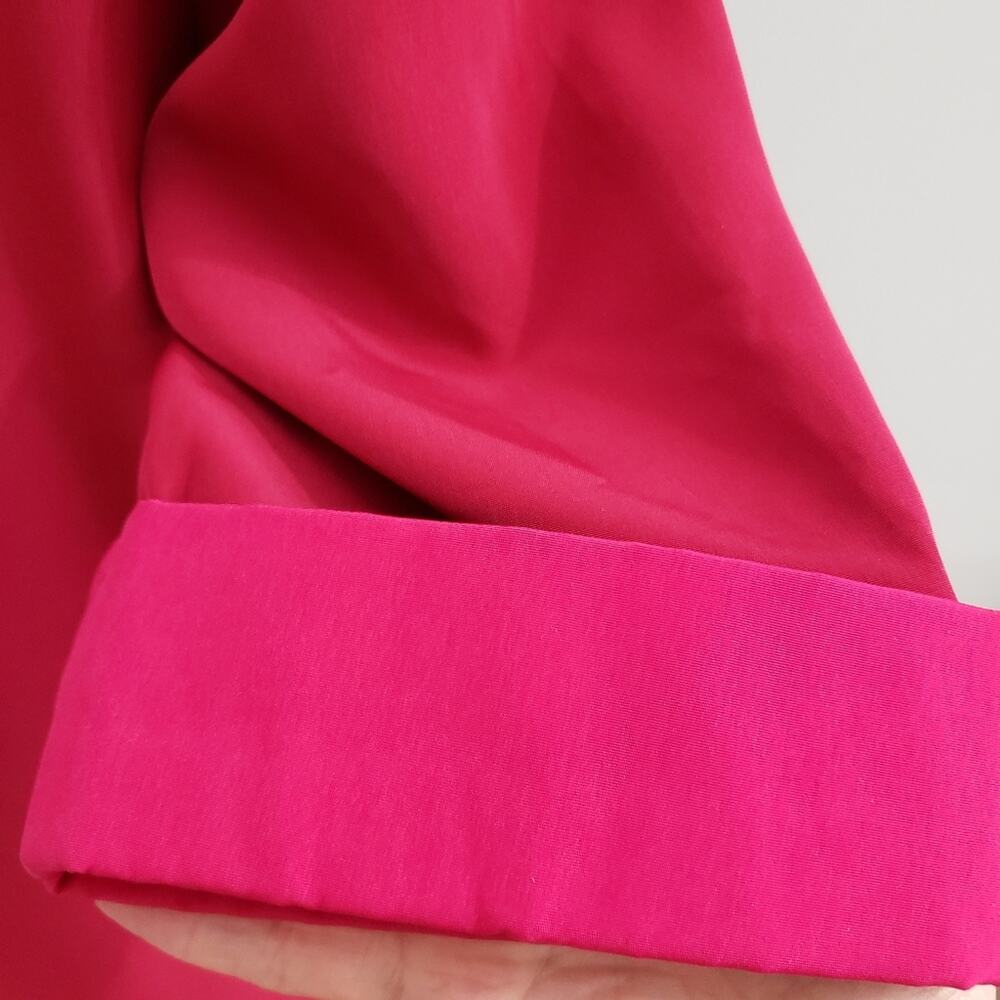 Brownstone Studio NY Hot Pink Fuchsia Button Front 3/4 Sleeve Top PL Barbiecore - Picture 7 of 9